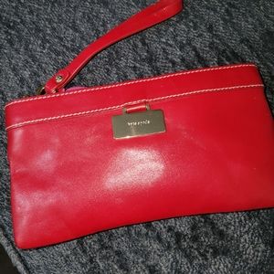 Kate spade red n pink leather wristlet